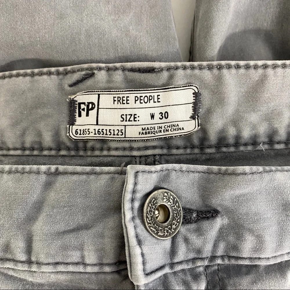 Free People Gray Cropped Jeans Size 30 - Picture 3 of 5